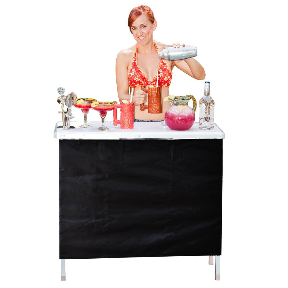 GoPong Portable High Top Party Bar,  Includes 3 Front Skirts and Carrying Case