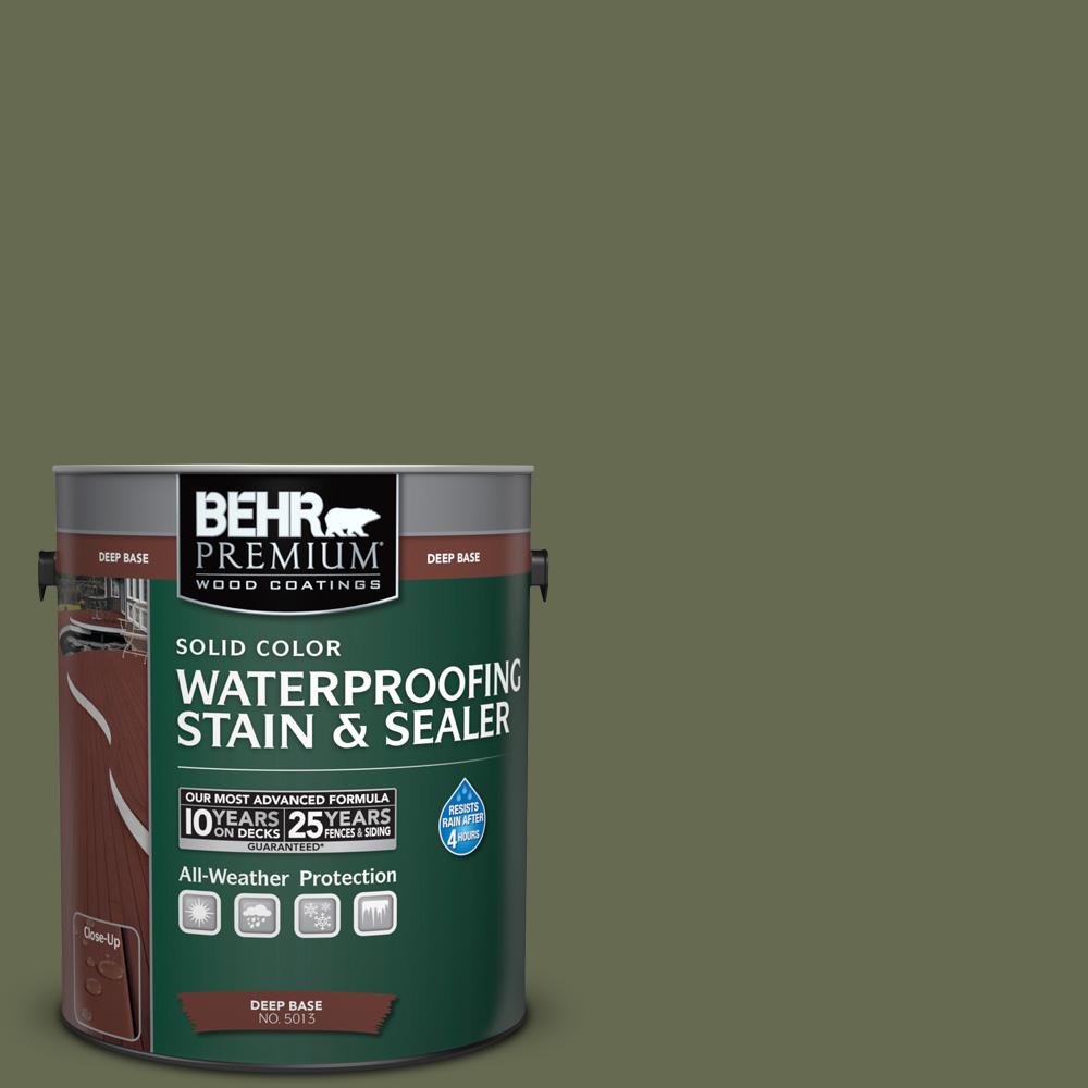 Behr Premium 1 Gal Sc 138 Sagebrush Green Solid Color Sc 138 Sagebrush Green Solid Color Waterproofing Exterior Wood Stain And Sealer