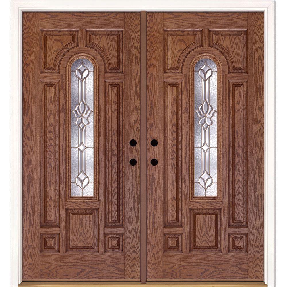 Feather River Doors 74 in. x 81.625 in. Medina Brass
