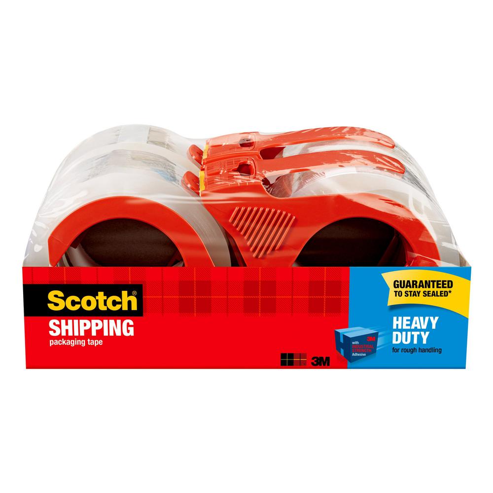 3M 1.88 in. x 163.8 ft. Scotch Heavy Duty Shipping Packaging Tape (Case of 6, 4Packs with