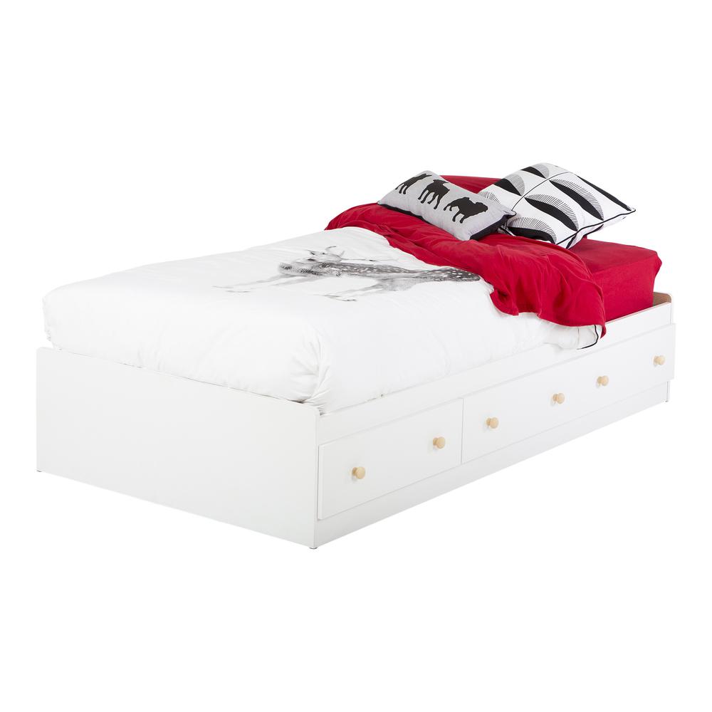South Shore Summertime 3Drawer TwinSize Storage Bed in Pure White
