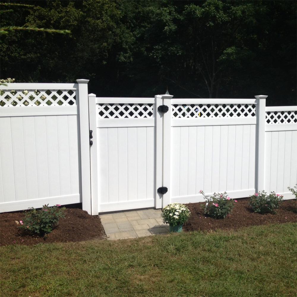 Weatherables Ashton 5 Ft H X 6 Ft W White Vinyl Privacy Fence Panel Kit Pwpr Lat 5x6 The Home Depot