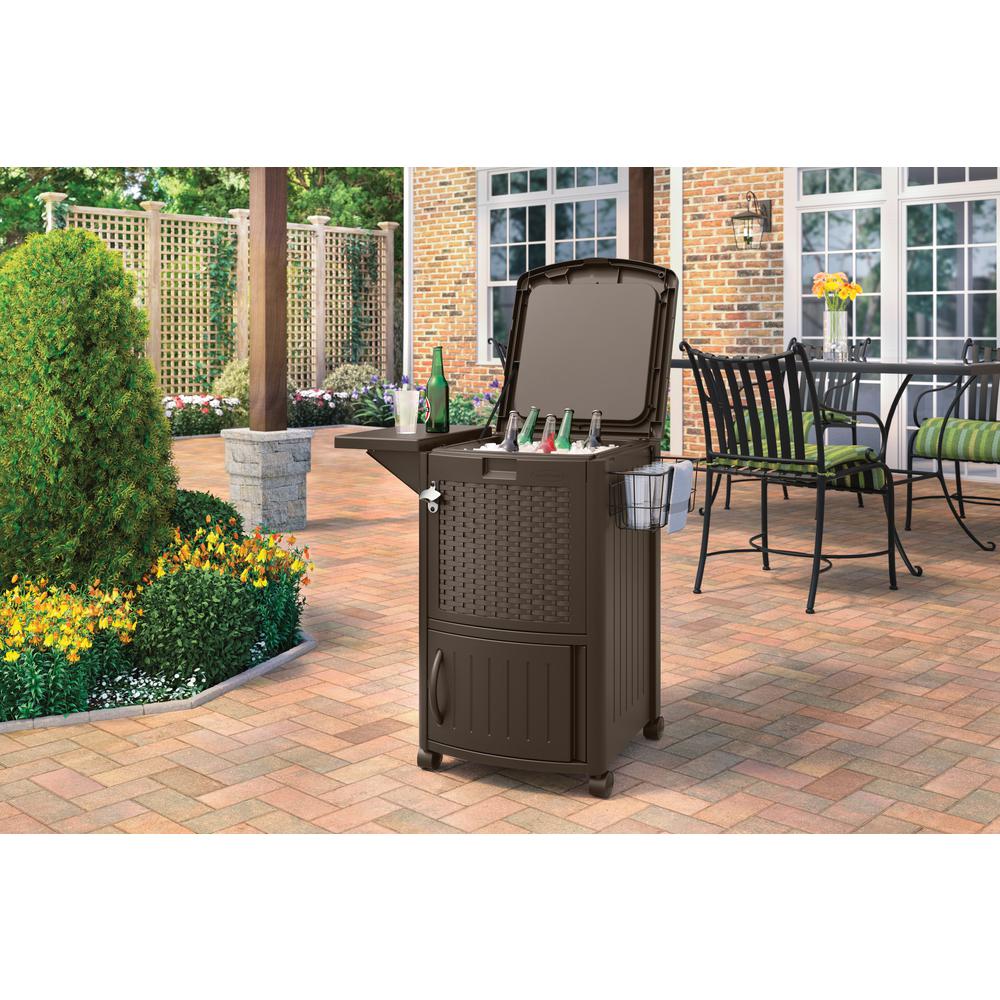 outdoor wicker beverage cooler
