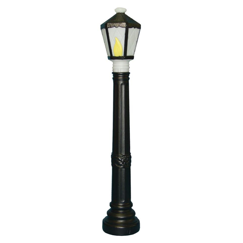  Foam 40 in. Black Lamp Post Statue-HD-C5051 - The Home Depot