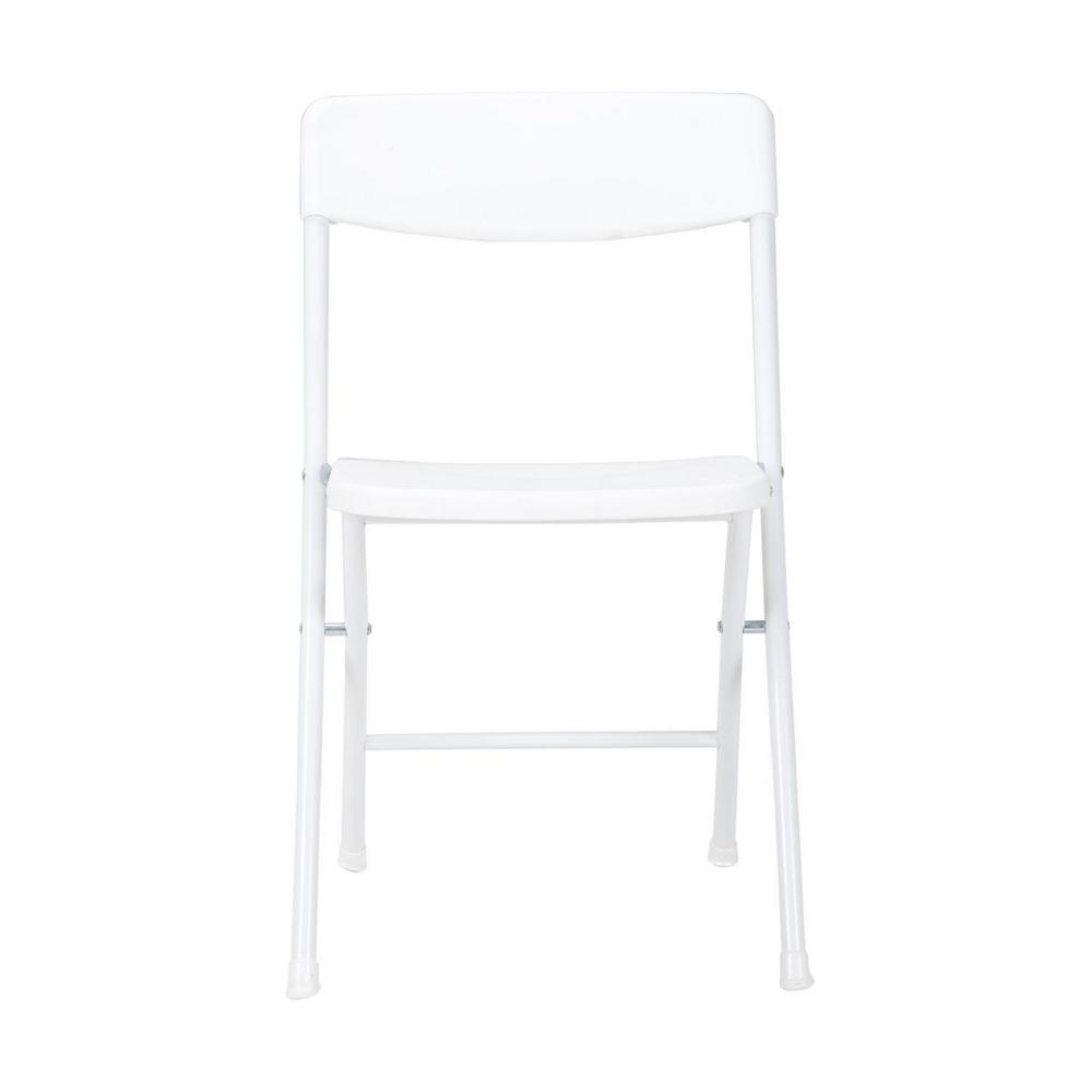 Cosco Resin White Folding Dining Chair With Molded Seat Set Of 4 Cosco Resin White Folding Dining Chair With Molded Seat Set Of 4