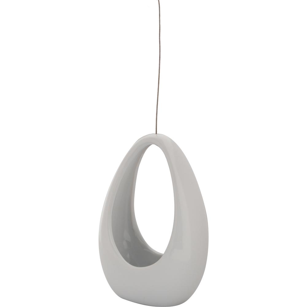 White Mid Century Modern Ceramic Plant Pots Planters The White Ceramic Hanging Egg Planter