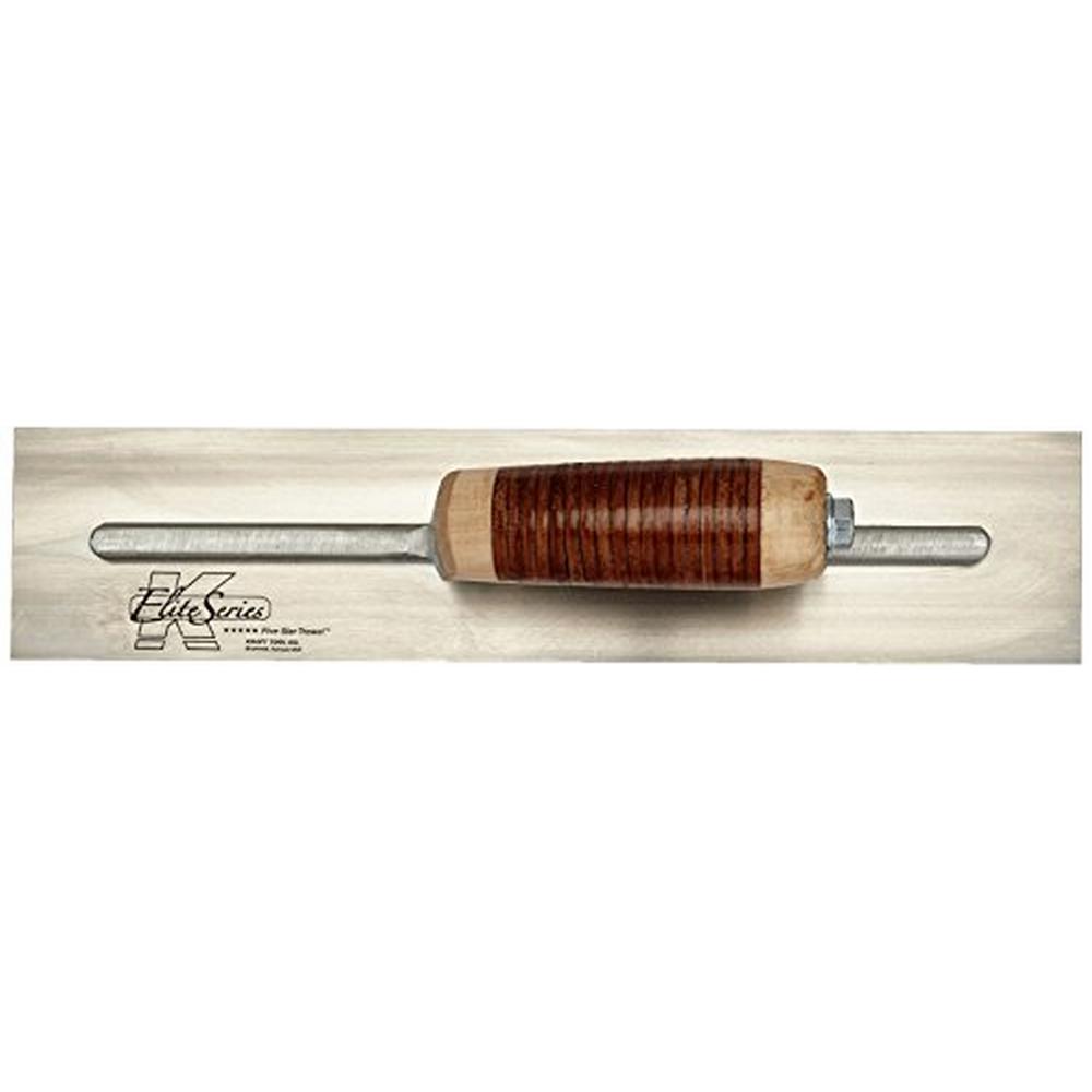 Kraft Tool Co 14 In X 3 Carbon Steel Cement Finishing Trowel Carbon Steel Cement Finishing Trowel With Leather Handle