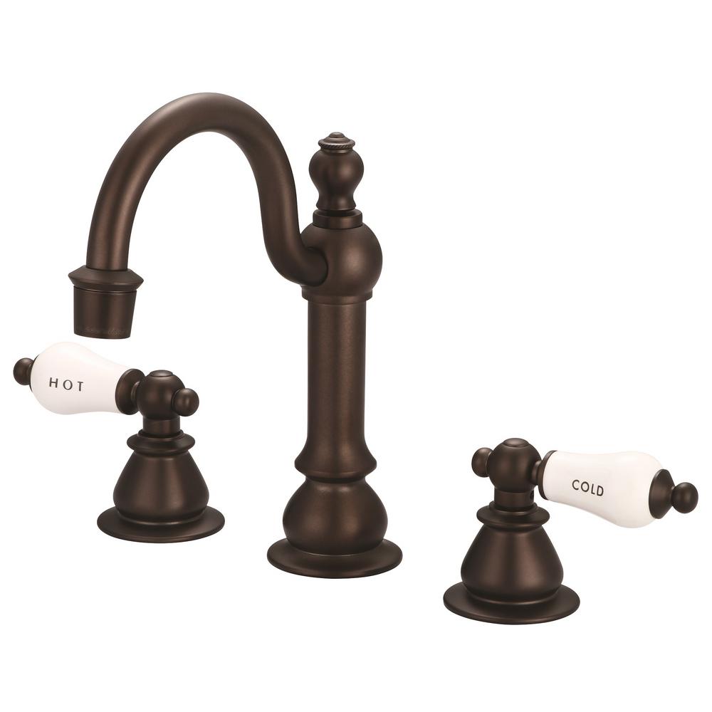Water Creation Vintage Classic 8 in. Widespread 2Handle High Arc Bathroom Faucet with PopUp