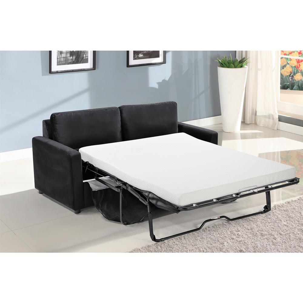 Us Pride Furniture Rivian Black Velvet Sofa Bed Slepper With Us Pride Furniture Rivian Black Velvet