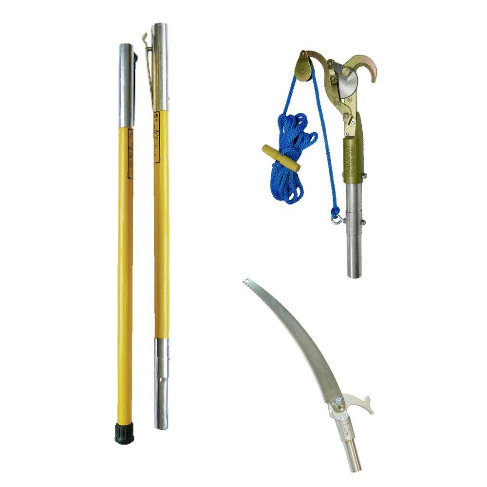 Jameson 1.25 inch Bypass Pruner with 13 inch Pruning Saw and 2 Fiberglass Poles by Jameson