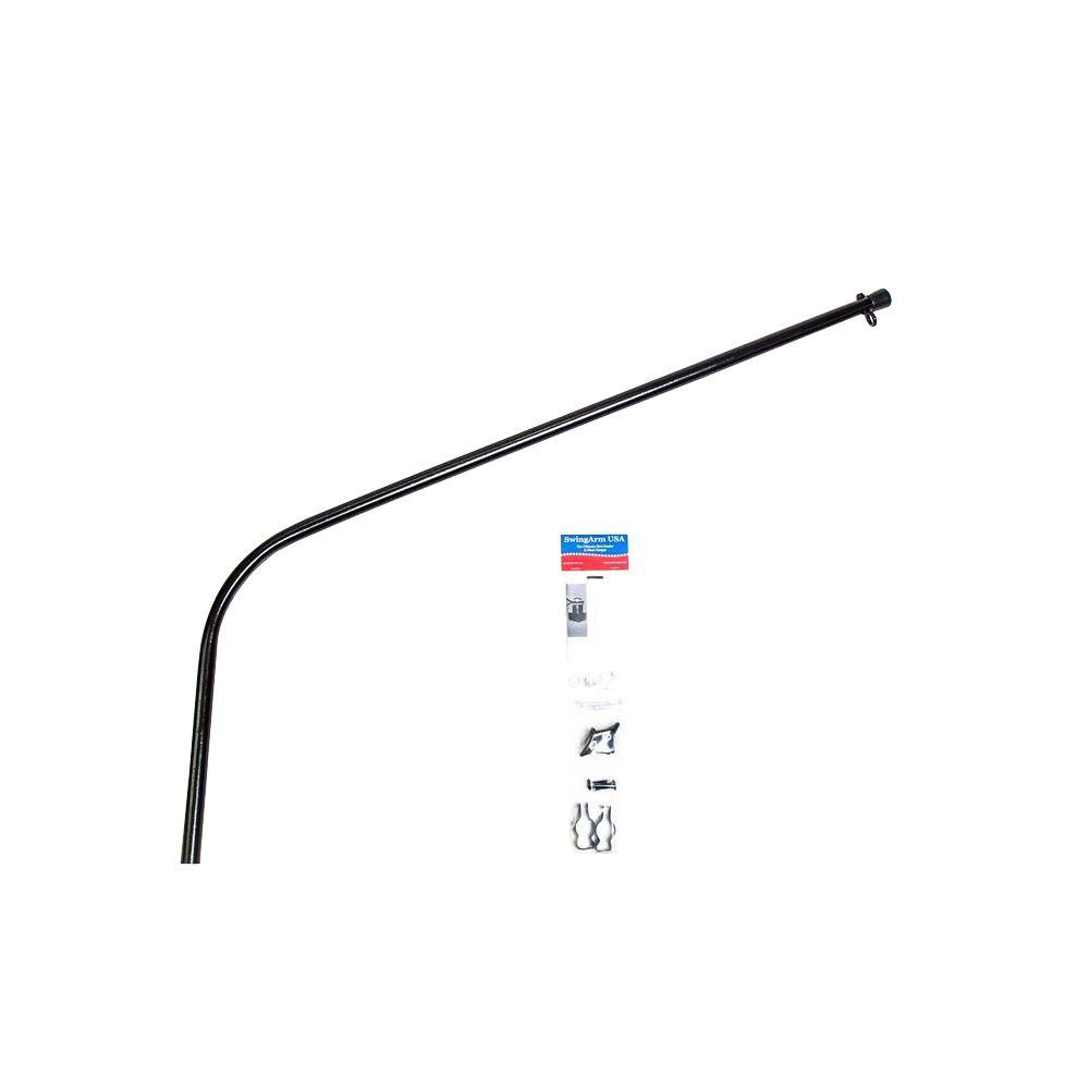 Standard Mount Single Hook Black Swinging Bird Feeder and Plant Hanger