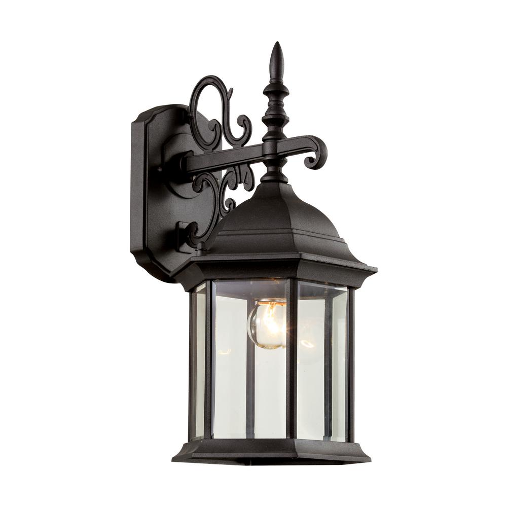 Bel Air Lighting 1 Light Black Outdoor Wall Lantern With Clear Bel Air Lighting 1 Light Black Outdoor Wall Lantern With Clear Beveled Glass