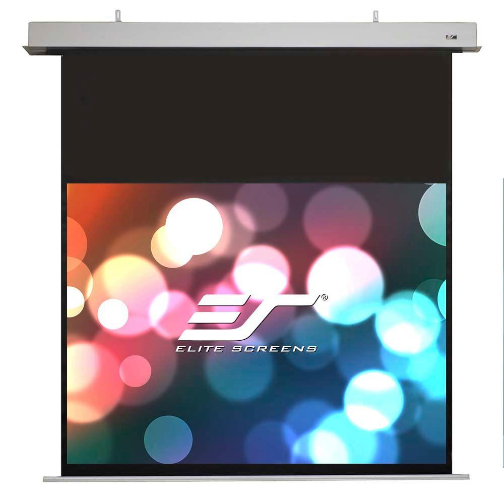 Elite Screens 106 In Electric In Ceiling Projection Screen With 18 In Drop