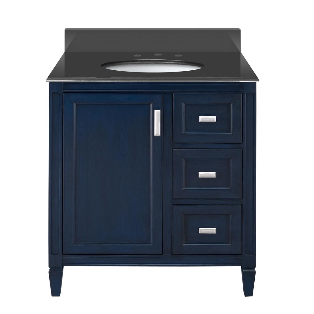30 Inch Vanities Blue Bathroom Vanities Bath The Home Depot