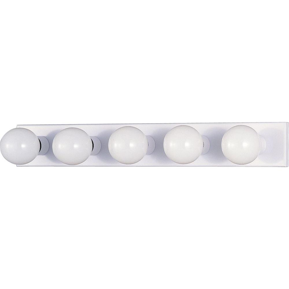 Volume Lighting 5 Light Indoor White Beauty Makeup Hollywood Bath Or Vanity Bar Wall Mount Sconce V1025 6 The Home Depot - 6 Bulb Vanity Light Bar White Volume Lighting 5 Light Indoor White Beauty Makeup Hollywood Bath Or Vanity Bar Wall Mount Sconce V1025 6 The Home Depot - 6 Bulb Vanity Light Bar White