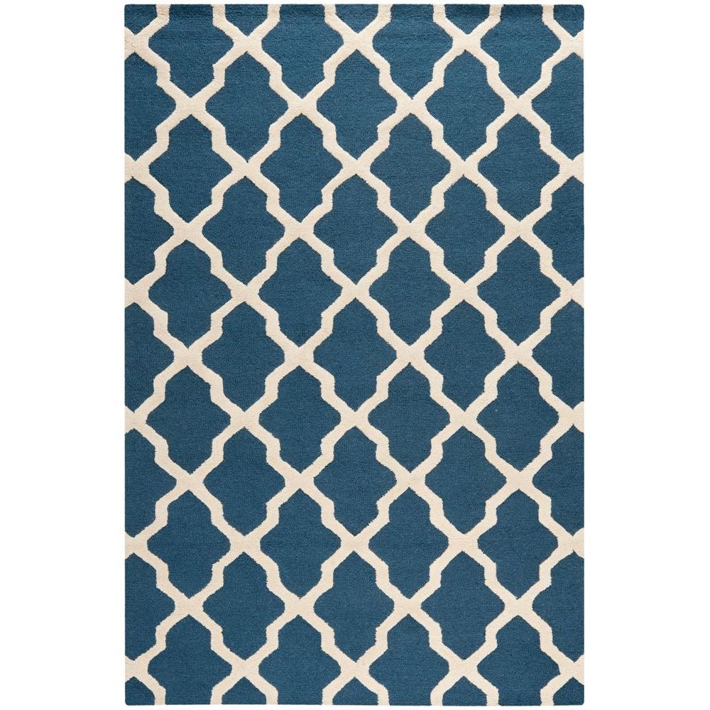 7 X 10 Blue Area Rugs The Home Depot Cambridge Navy Blue Ivory 8 Ft X 10 Area Rug