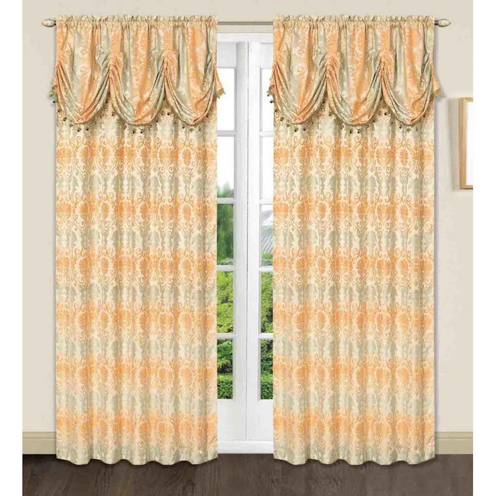 Dainty Home 55 By 84 Inch Regal Window Panel With 18 Inch Valance