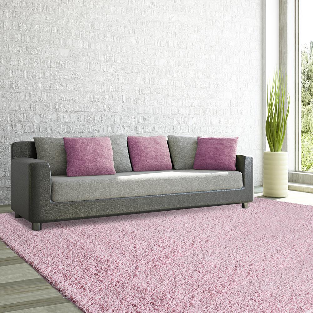Lanart Comfort Shag Soft Pink 8 ft. x 10 ft. Area RugCSHAG810RO The