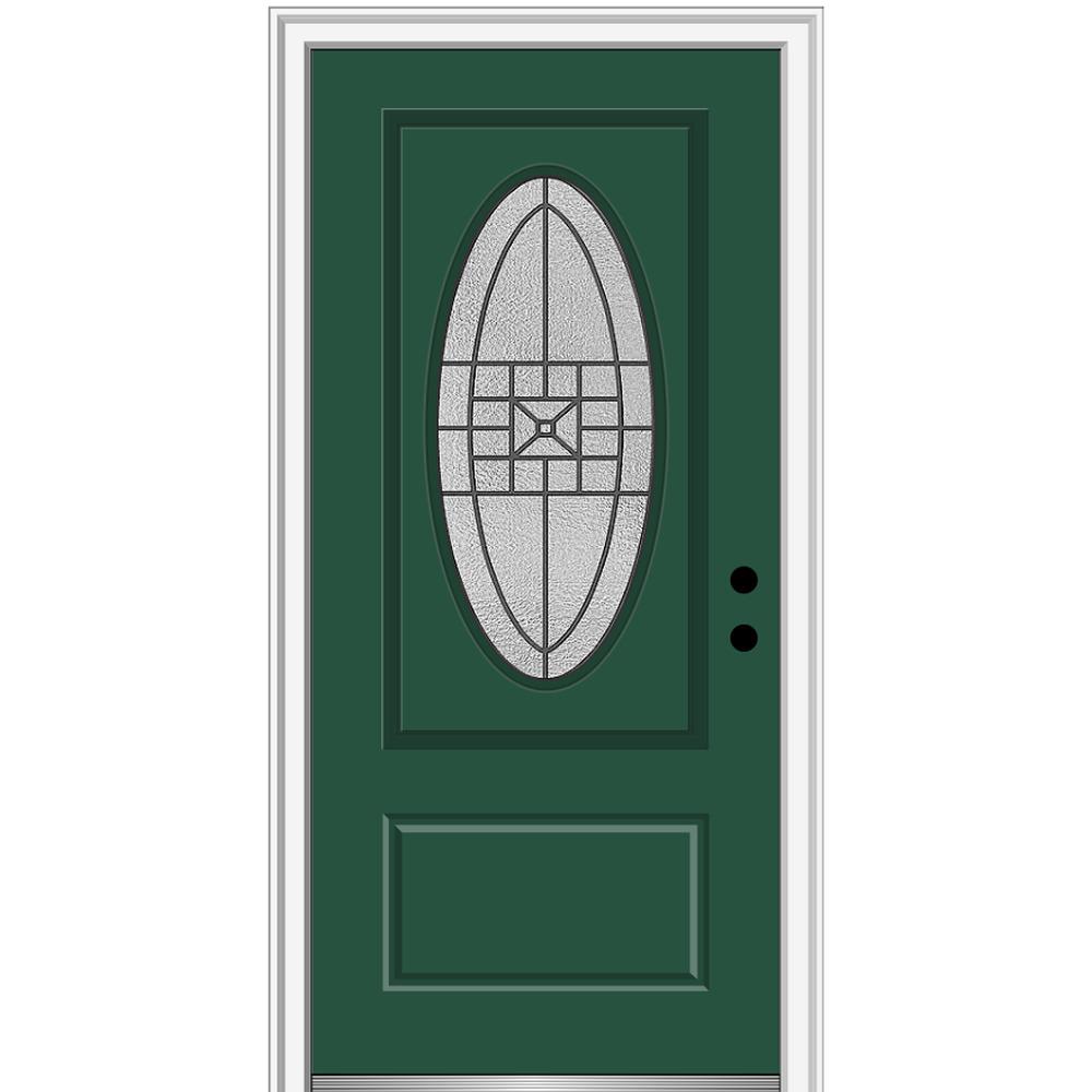 MMI Door 36 in. x 80 in. Courtyard LeftHand Oval Lite