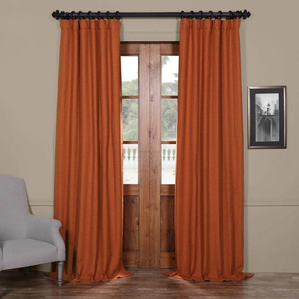Classic Orange Curtains Drapes Window Treatments The