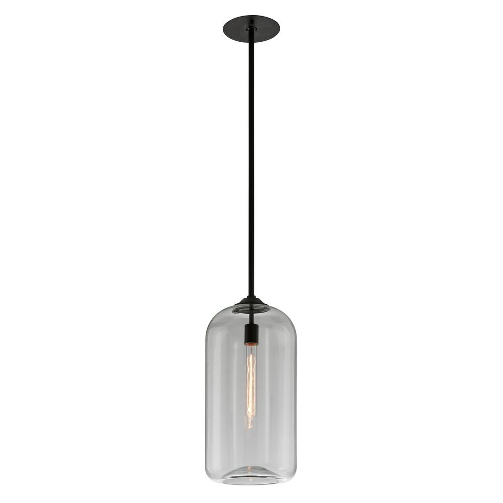 Troy Lighting District 1 Light 10 In Satin Black Pendant With Troy Lighting District 1 Light 10 In