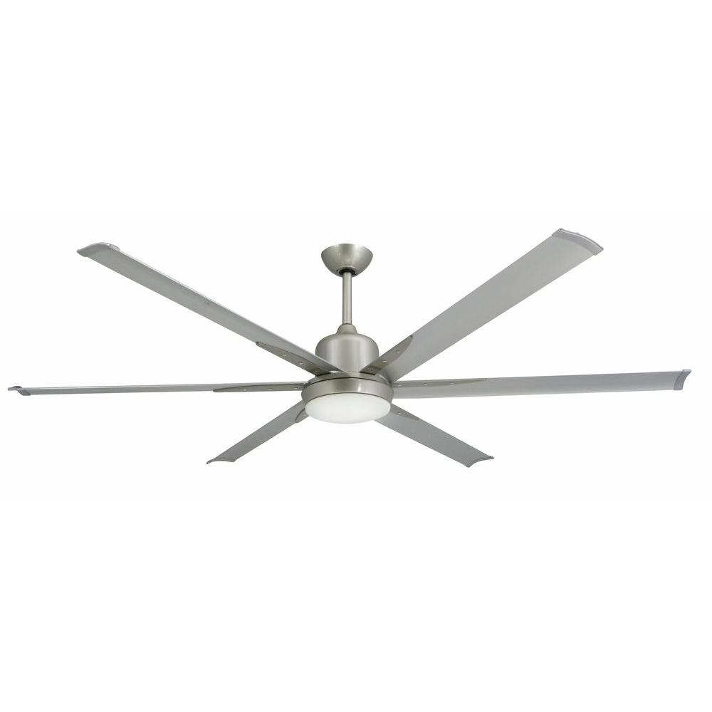 Troposair Titan 72 In Indoor Outdoor Brushed Nickel Ceiling Fan And Light