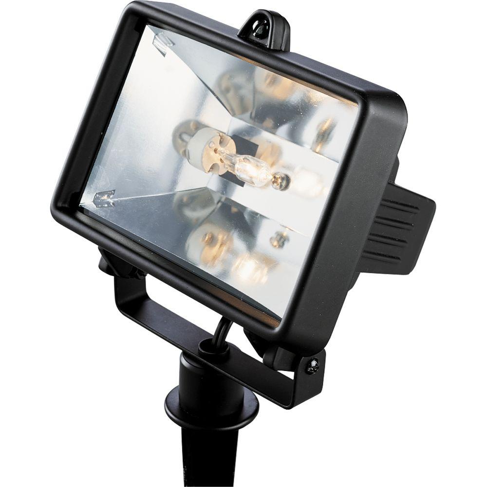 Halogen Landscape Lighting Outdoor The Home Depot Low Voltage 50 Watt Black Outdoor Landscape Spotlight