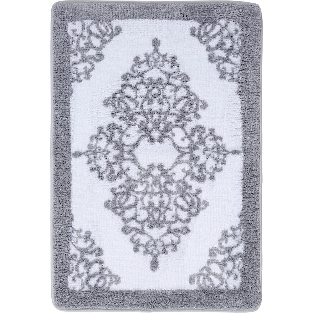 Home Dynamix Shabby Chic Duet Gray 24 In X 35 In Bath Mat 3 Dt01