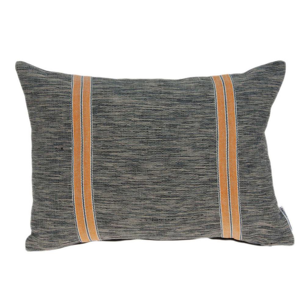 gray and orange pillows