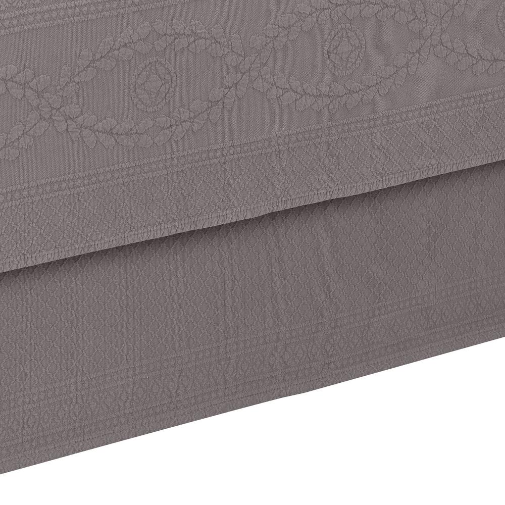 Royal Heritage Home Williamsburg Abby Grey Queen Bed Skirt 048975015865
