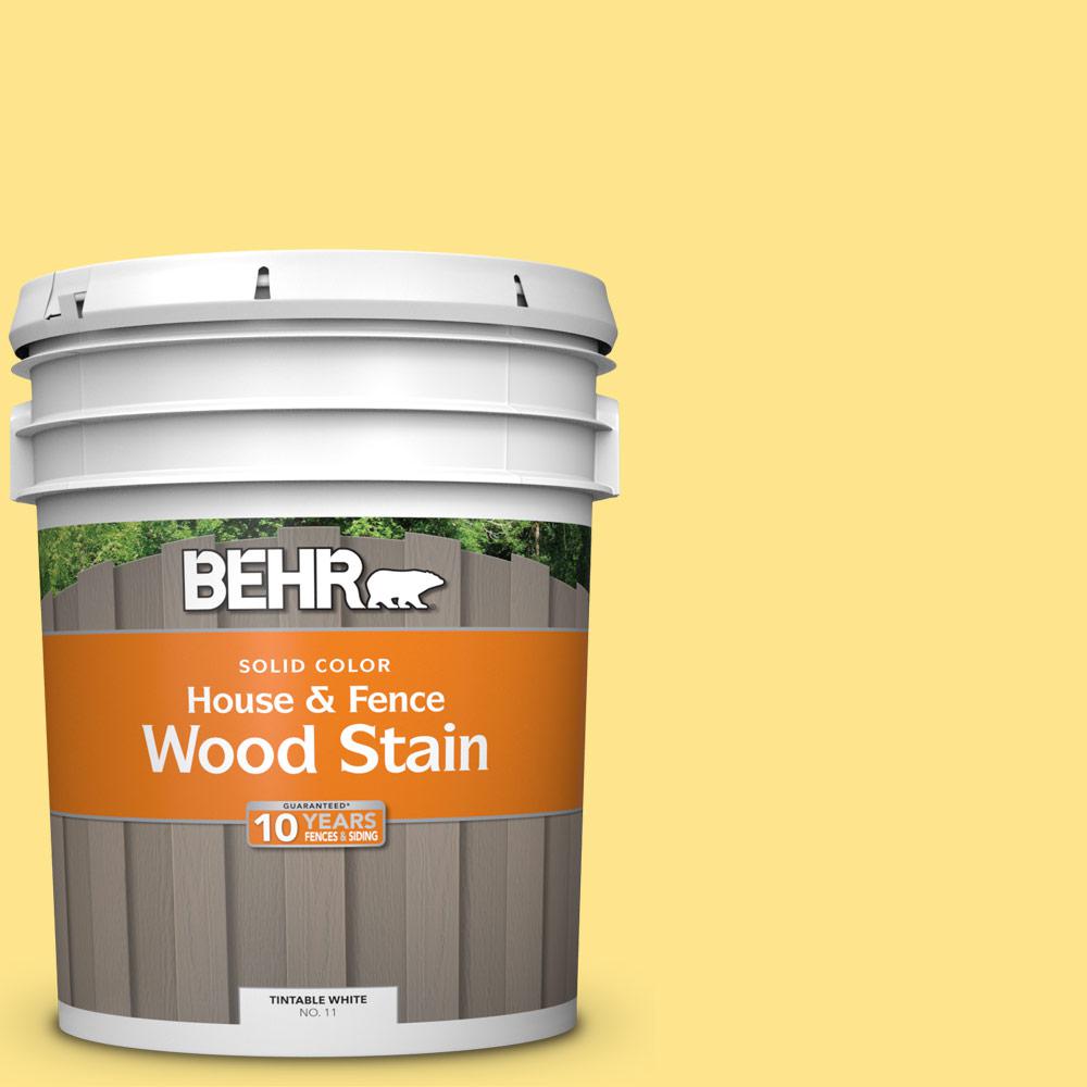 BEHR 5 gal. 370A3 Bicycle Yellow Solid House and Fence Exterior Wood