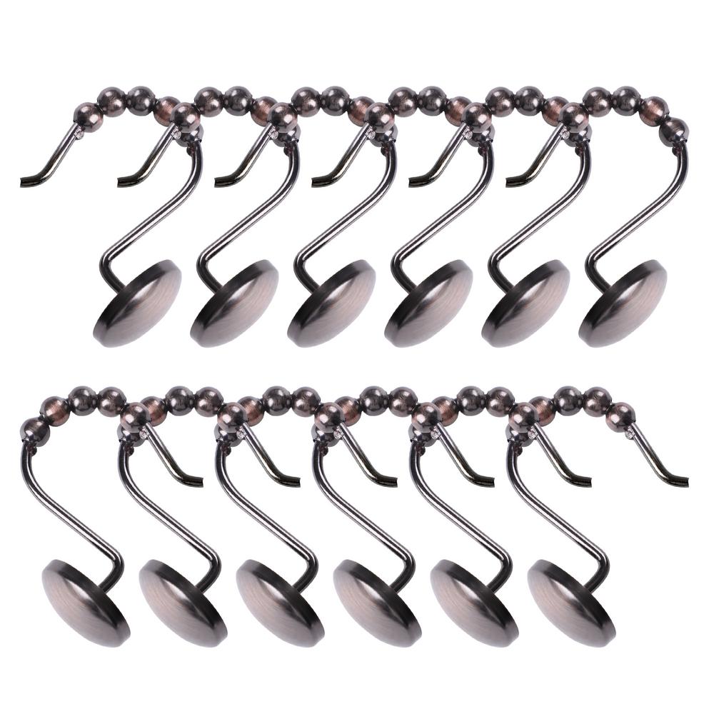 Home Collections Easy Roll Shower Hooks Set of 12 Oil Rubbed Bronze