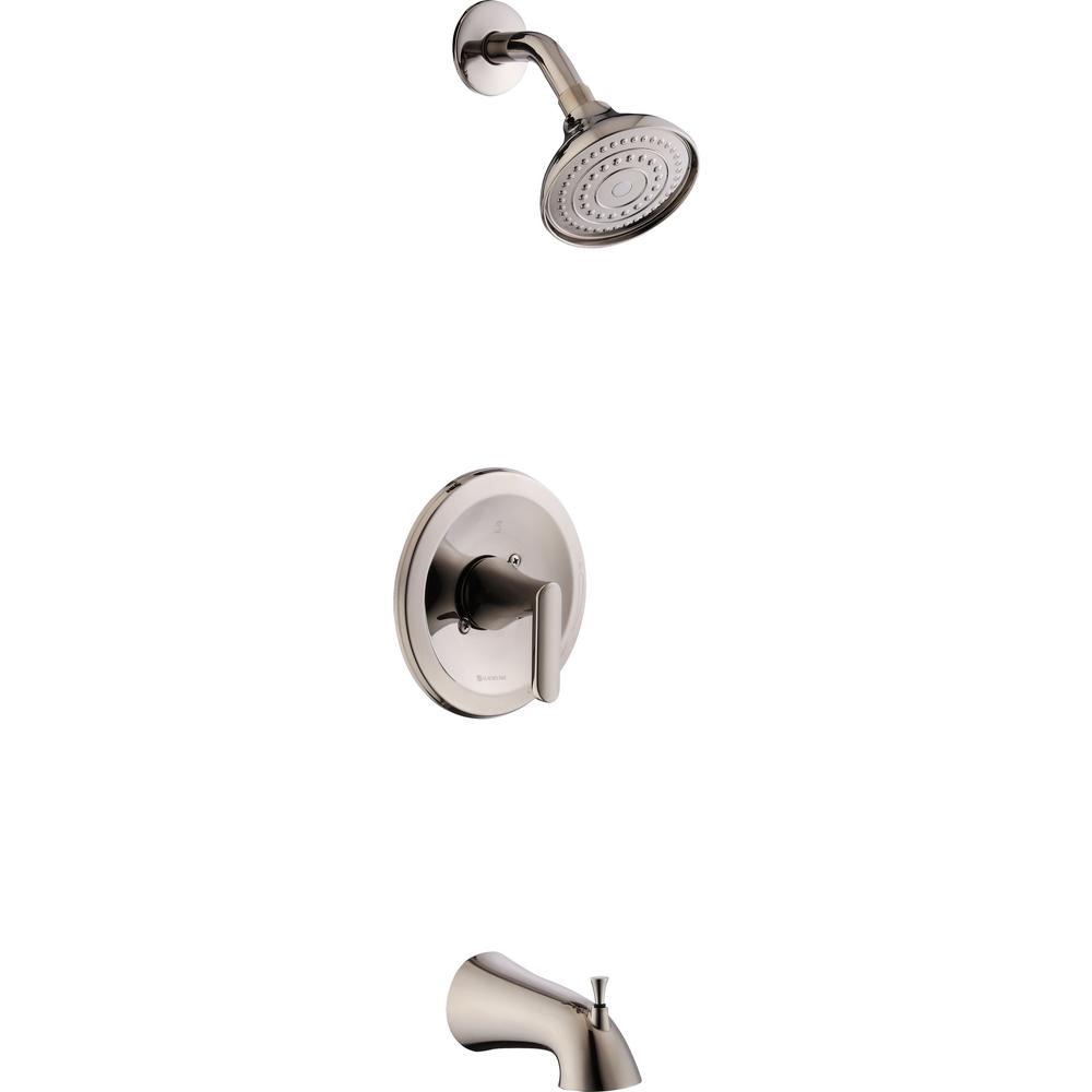 Glacier Bay Jax SingleHandle 1Spray Tub and Shower Faucet in Polished