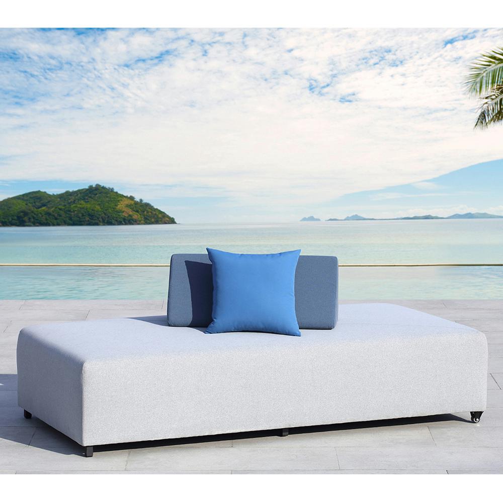 Ove Decors Douville Light Gray Aluminum Outdoor Day Bed Ove Decors Douville Light Gray Aluminum Outdoor Day Bed