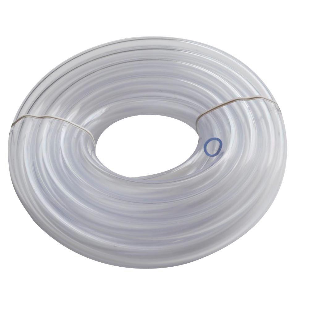 Everbilt 7/16 in. O.D. x 5/16 in. I.D. x 20 ft. Clear PVC Vinyl Tubing Clear Plastic Tubing Home Depot