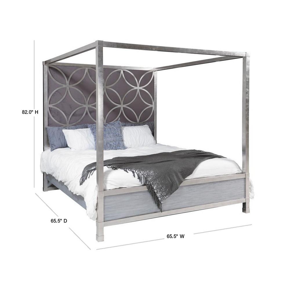 Homefare Velvet Quatrefoil Queen Canopy Bed D199 Br K3 The Home Depot Homefare Velvet Quatrefoil Queen Canopy, The Curated Nomad Quatrefoil Queen Canopy Bed