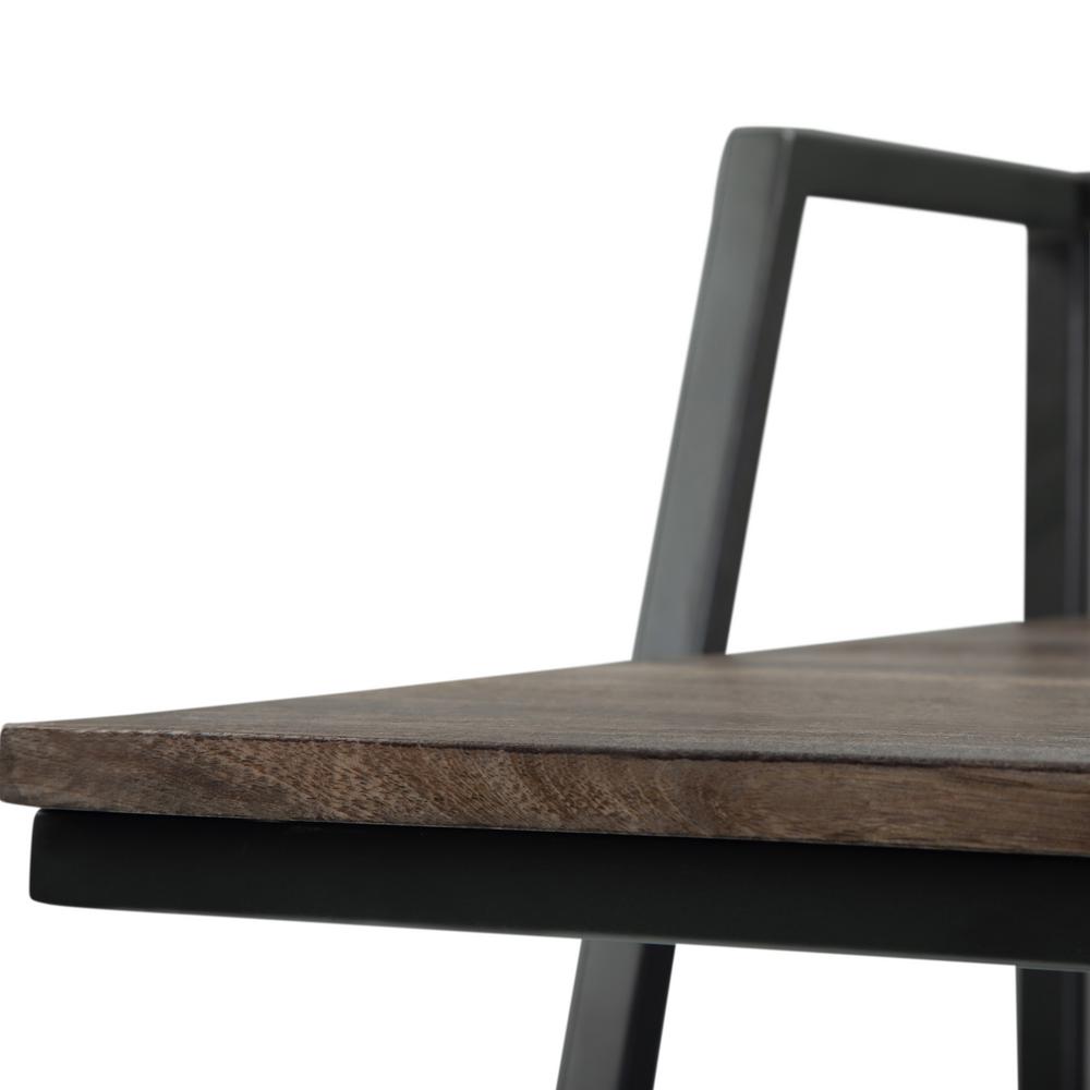 Simpli Home Braxton 52 In Wide Carbon Stain Solid Mango Wood Carbon Stain Solid Mango Wood