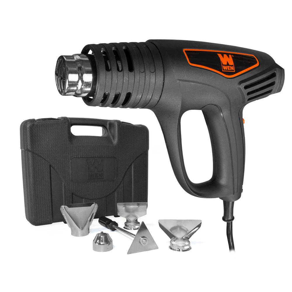 Wen 1 500 Watt Dual Temperature Heat Gun Kit 2020 The Home Depot