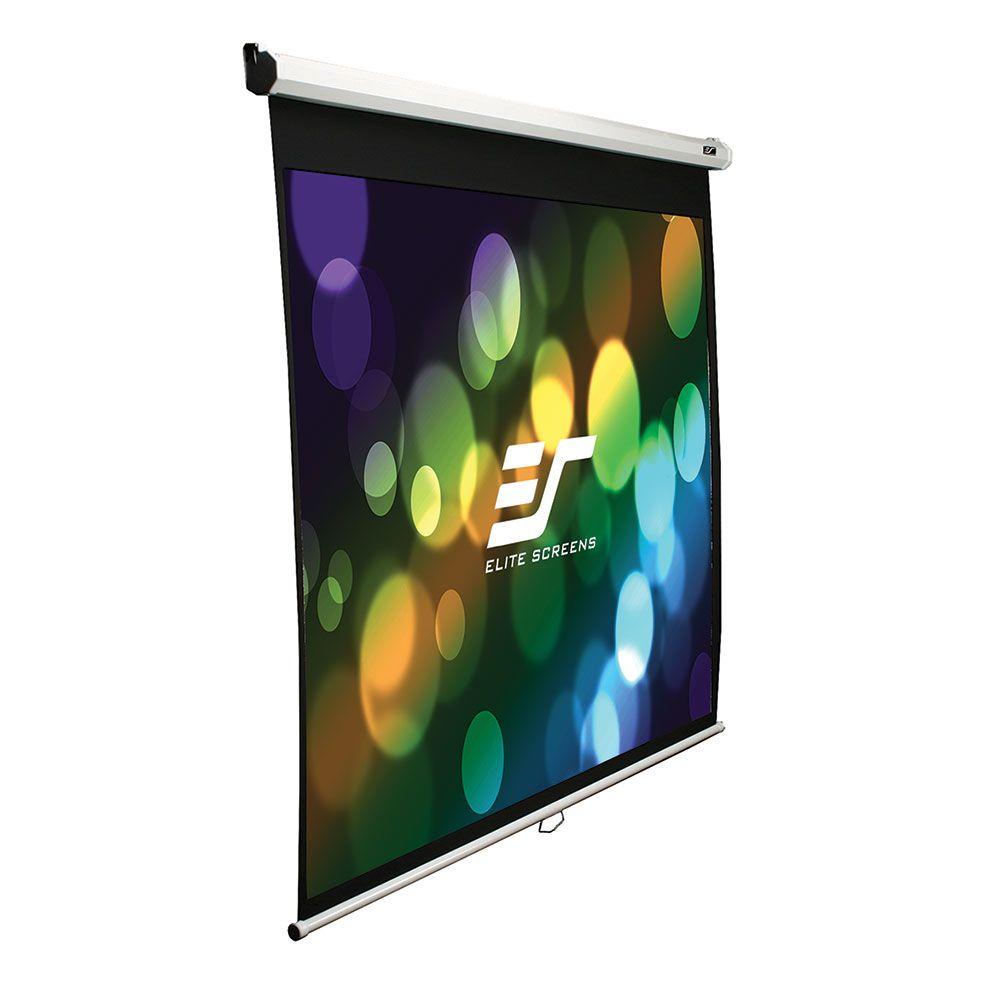 Elite Screens 49 in. H x 87 in. W Manual Slow Retract Projection Screen