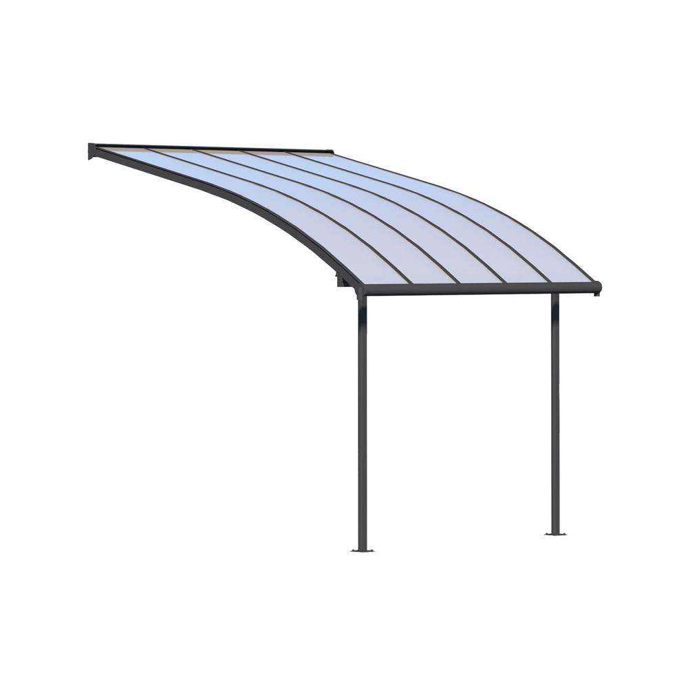 Palram Sierra 10 ft. x 14 ft. Gray/Bronze Patio Cover Awning705329 The Home Depot