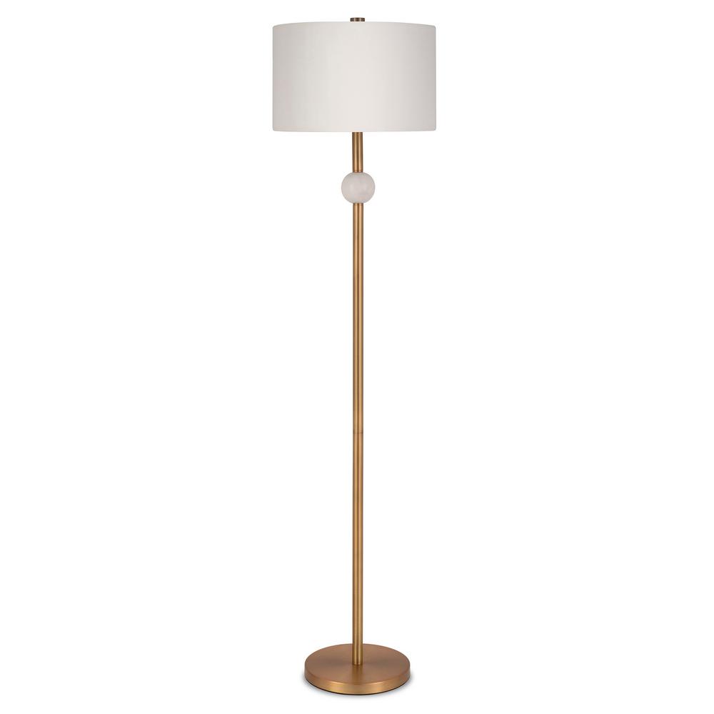 Hudson C Lorna 63 In Antique Brass Floor Lamp