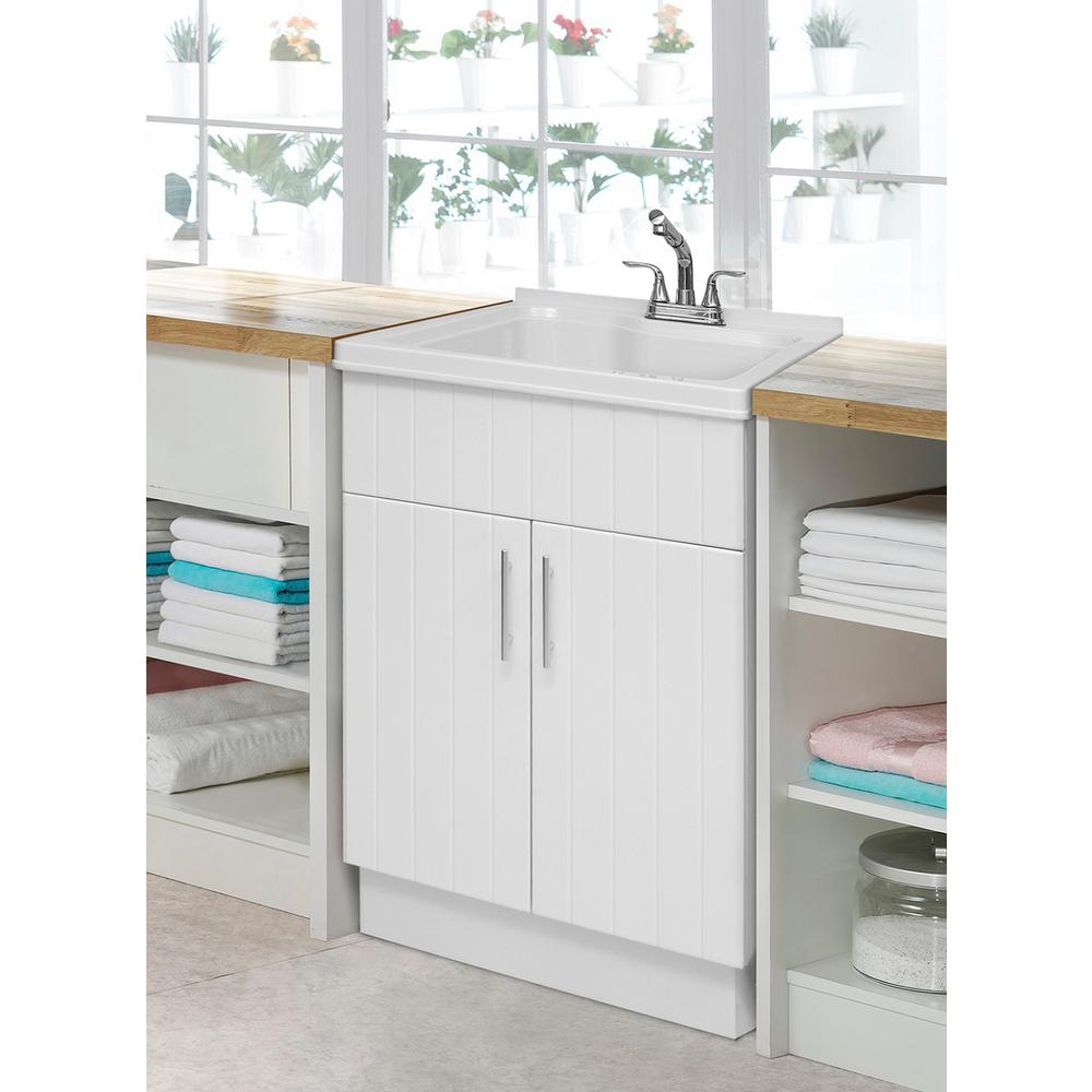 Shaker Laundry Cabinet Kit With Pull, Laundry Sink Vanity Home Depot
