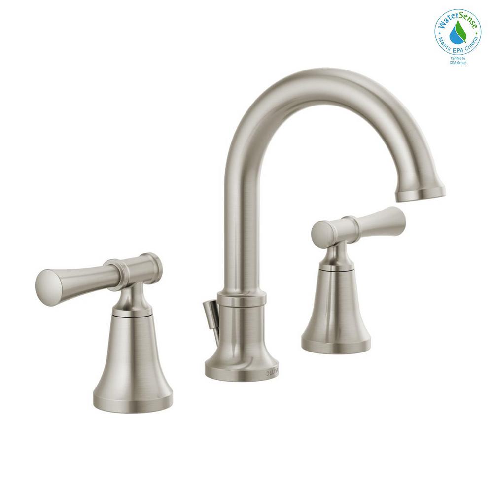 Delta Chamberlain 8 In Widespread 2 Handle Bathroom Faucet Spotshield Brushed Nickel 35747lf Sp The Home Depot - Delta Widespread Bathroom Faucet Delta Chamberlain 8 In Widespread 2 Handle Bathroom Faucet Spotshield Brushed Nickel 35747lf Sp The Home Depot - Delta Widespread Bathroom Faucet
