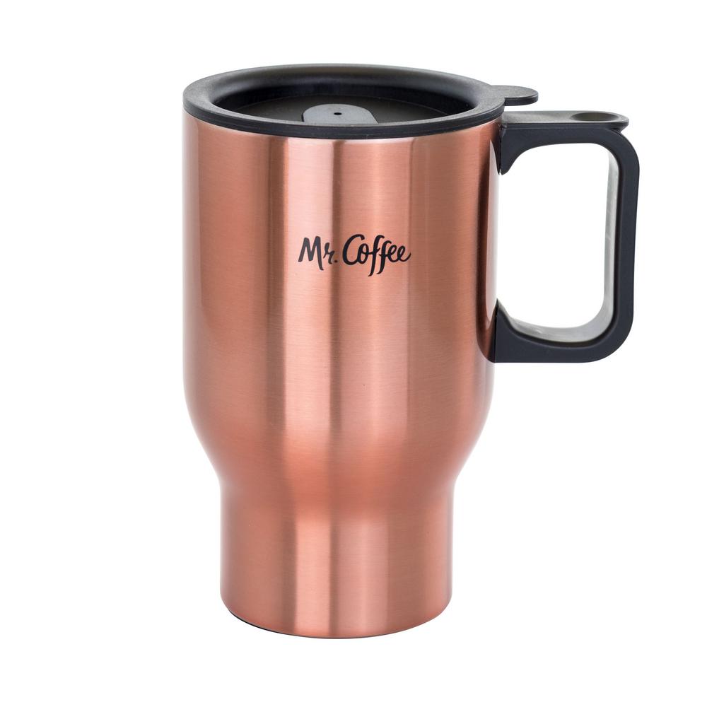 Mr. Coffee 16 oz. Expressway Copper Stainless Steel Double Wall Travel Mug985105380M The Home