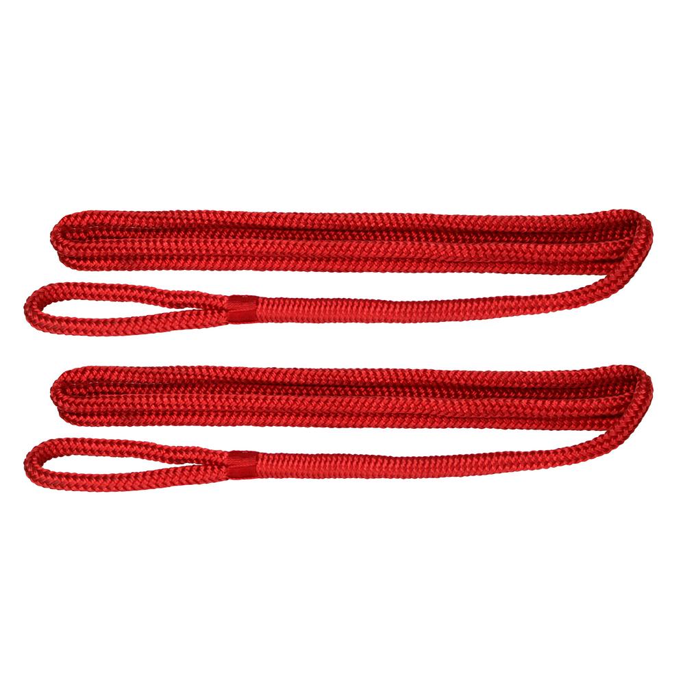 Dock Line Red Double Braided Nylon 3//8/" x 15/'