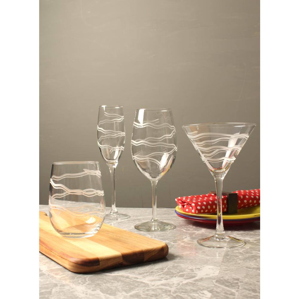 Rolf Glass Good Vibrations 10 oz. Clear Martini (Set of 4)505138S4