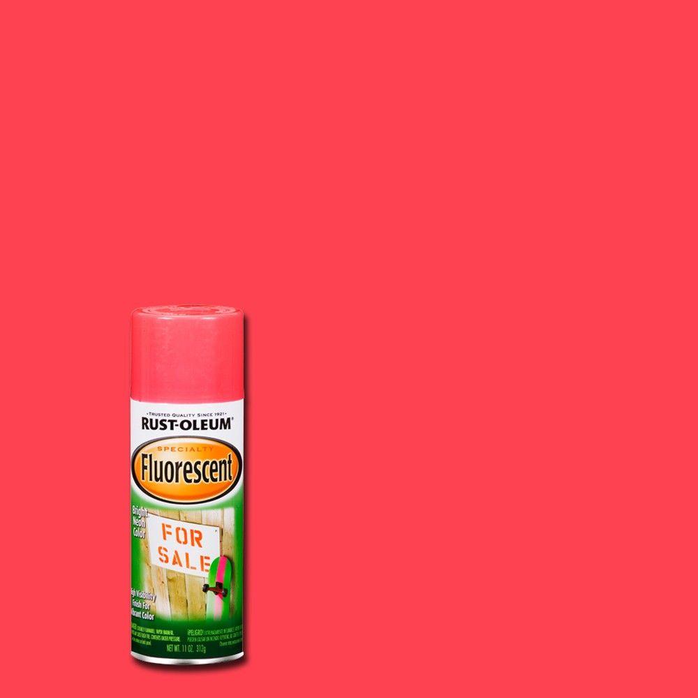Rust Oleum Specialty 11 Oz Fluorescent Pink Spray Paint 1959830 Fluorescent Pink Spray Paint