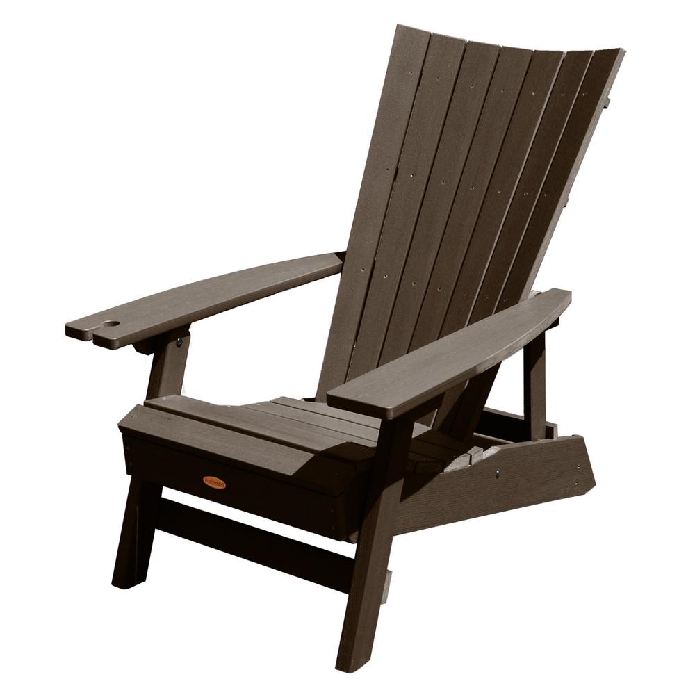 Folding Adjustable Backrest Brown Patio Chairs Patio