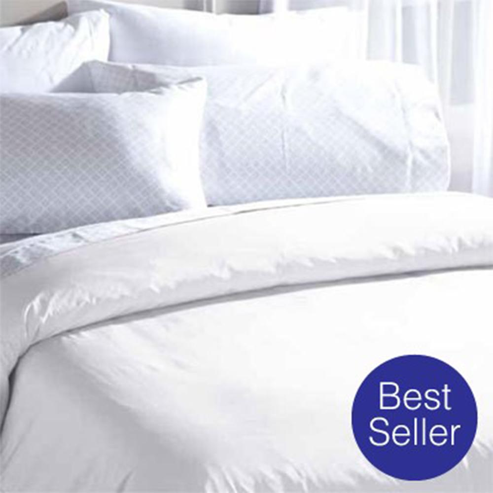 Bedcare White Solid Full Queen Cotton Duvet Cover 101 Full W The Home Depot