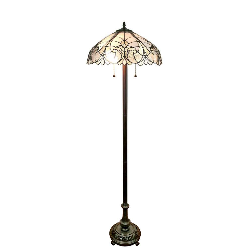 Amora Lighting 62 In Style Fl White Floor Lamp